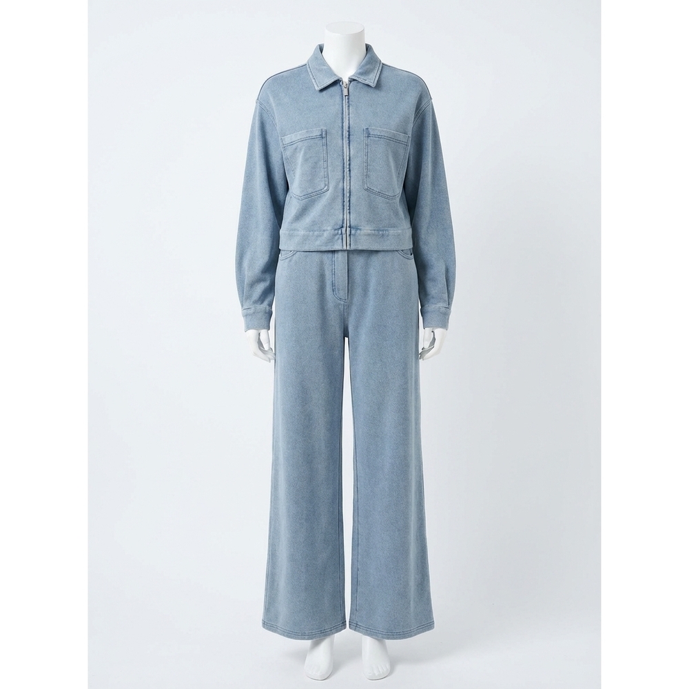 NEW Z SUPPLY entourage knit denim pant in ocean air indigo
